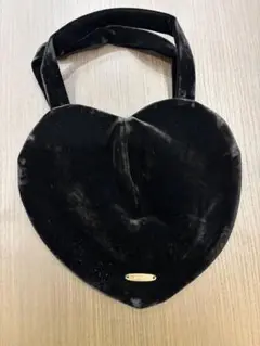 HEVE ハート型バッグ ブラック ベルベット