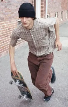 Polar skateboard チェックシャツ