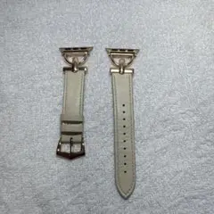 Apple Watch用クリーム色レザーバンド　38mm