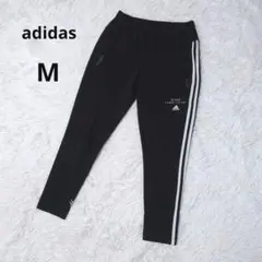 訳あり 美品 adidas アディダス M 黒 三本ライン テーパード ジョガー