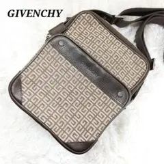 GIVENCHY ロゴ総柄クロスボディショルダーバッグ ヴィンテージ ブラウン