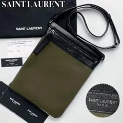 【極美品】サンローラン ショルダーバッグ ロゴ型押し 入手困難品 *付属品完備