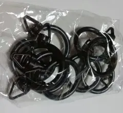 【未開封】黒20個　突っ張り棒　カーテンリング1０個入り×2個セット