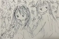 ペン画 イラスト ドローイング ポストカード