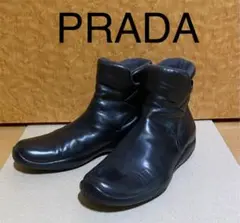 美品■PRADAプラダショートブーツ黒