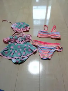 ベビー水着セット（ドット＆ボーダー）