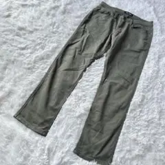 美品　ストレートパンツ　カジュアル　カーキ　チノパン　アウトドア　キャンプ