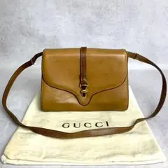 美品 オールドグッチ ミニショルダーバッグ オールレザー ゴールド金具 保存袋付