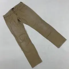 g.u. パンツ ワイド ベージュ ストレッチ ミッドライズ 64サイズ 大人