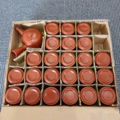 竹模様の急須と湯飲み23個セット