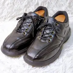✨美品✨ ダンロップ ブラック 4E ファスナー付き コンフォートシューズ
