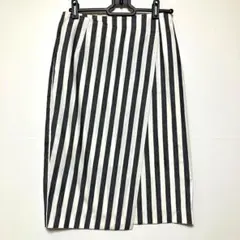 イネド　ストライプ 　膝下スカート 　サイズ　シンプル　人気カラー