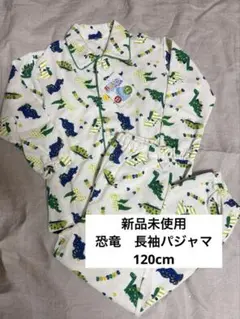 新品未使用　恐竜　長袖パジャマ　120cm 男の子 キッズ　部屋着　ルームウェア