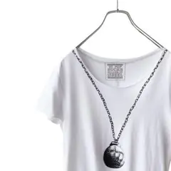 イズリール IZREEL スーピマコットン ネックレスTシャツ 44 ホワイト
