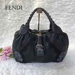 人気✨フェンディ スパイバッグ ズッカ キャンバス レザー ブラック ロゴ