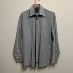 HILFIGER グレー チェック 長袖シャツ