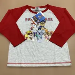 新品　Paw Patrol 長袖カットソー 120cm 赤/グレー