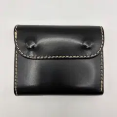 OPUS 三つ折り財布　ミニウォレット　レザー　ブラック　オールレザー　オーパス