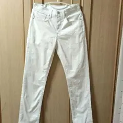 マックハウス　NAVY JEANS COOL テーパードパンツ サイズ30 白