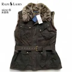 未使用 タグ付き Ralph Lauren チベットラム ムートンベスト 6