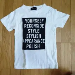 ZI-ON ホワイト Tシャツ 130　プリント　白