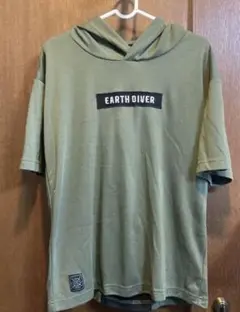 EARTH DIVER サイズ170cm子供 フード付きトップス オリーブ