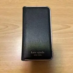 kate spade ブラック 手帳型ケース iPhone14