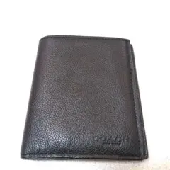 COACH 二つ折り財布 ブラック レザー