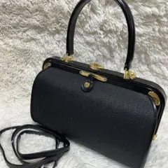aspa アスパ ハンドバッグ　黒 フォーマル　2way
