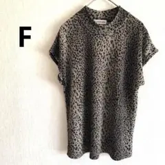 フリーサイズ レオパード柄 ヒョウ柄 ラメ 半袖 Tシャツ チュニック