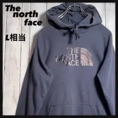 【古着】The north face パーカー デカロゴ L相当 USA規格