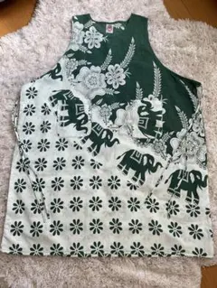 JAGANNATH ノースリーブワンピース グリーン