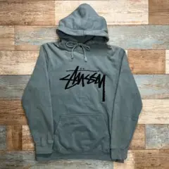 STUSSY ステューシー パーカー フーディ 刺繍 エメラルドグリーン 緑