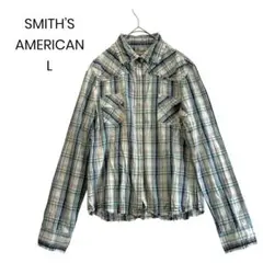 【SMITH'S AMERICAN】チェック柄長袖シャツ L