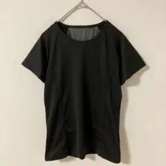 背面シアー 黒 ストレッチ タイト フィット ヨガ　　ランニング ウェアにも✨