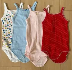 プチバトー 肌着 半袖 4枚セット