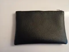 レザー ブラック コインケース ジッパー式