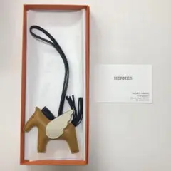 HERMES エルメス ペガサス ロデオ PM チャーム セサミ ブラック ナタ