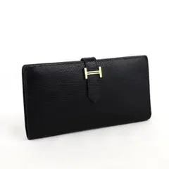 エルメス ベアン リザード ブラック シルバー金具 ◻︎R