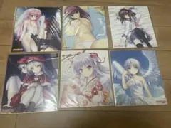 Angel Beats! 色紙 6点セットおまけ付き (缶バッチ、ポストカード)
