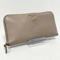 PRADA プラダ サフィアーノ ラウンドファスナー ゴールド金具 ロゴ金具