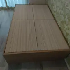 収納付きたたみ木製セミダブルサイズ
