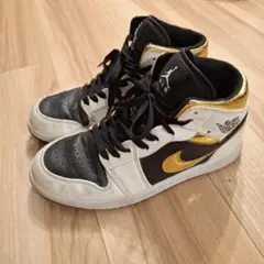 Nike ナイキ エアジョーダン ハイカット スニーカー 25cm ゴールド