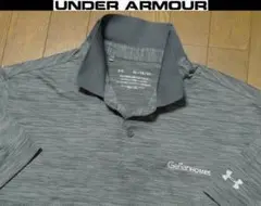 【大きい】3XL-4XL日本サイズ位アンダーアーマーUSA隠れ柄編美品ポロシャツ