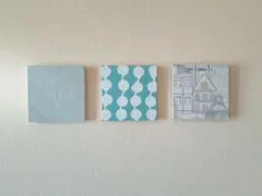ファブリックパネル アートパネル 3点セット 18×18cm 北欧