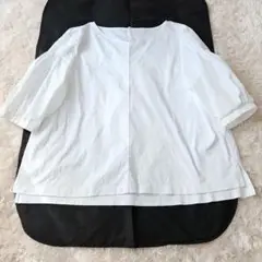 美品☆24SS 23区 スムースデザイン パフスリーブ カットソー 44 洗える