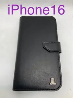 【箱無し新品】iPhone16用 LANVIN ブックタイプケース ブラック