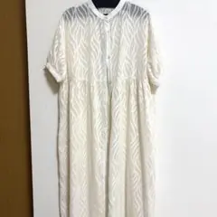 ✨未使用✨バントロア　リーフシアージャガードシャツワンピース