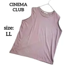 シネマクラブ ノースリーブカットソー タンクトップ Tシャツ シンプル 無地
