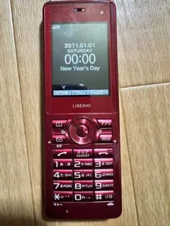 LIBERIO WILLCOM レッド 携帯電話本体